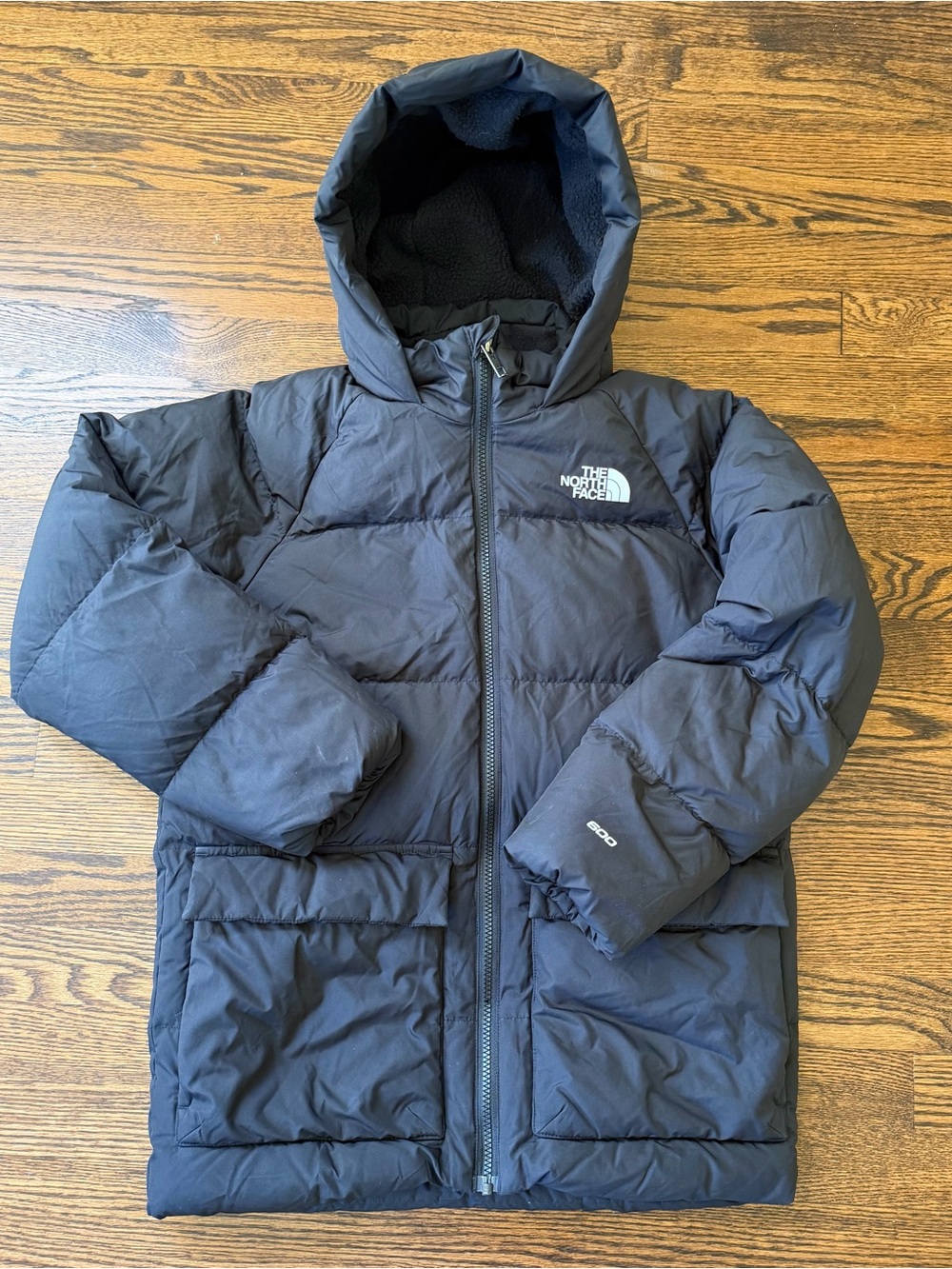 The North Face Kids' Black Down Parka Hooded Jacket